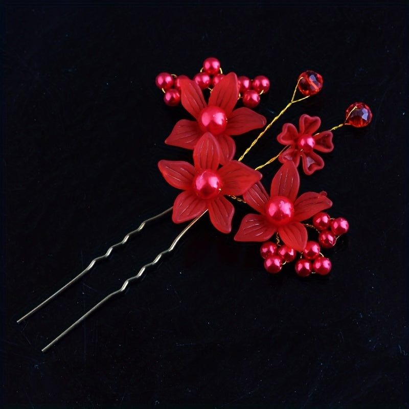 1pc Faux Pearl Hairpin U-shaped Hair Clip For Women Bridal Hair Accessories Pin Party Wedding Head Jewelry