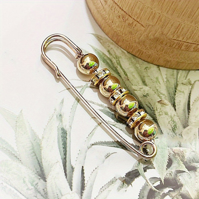 1 Exquisite and Elegant Beaded Waist Pin for Jeans, Fixing Clothes Pants Skirts to Tighten the Midsection - Handmade Jewelry Gift
