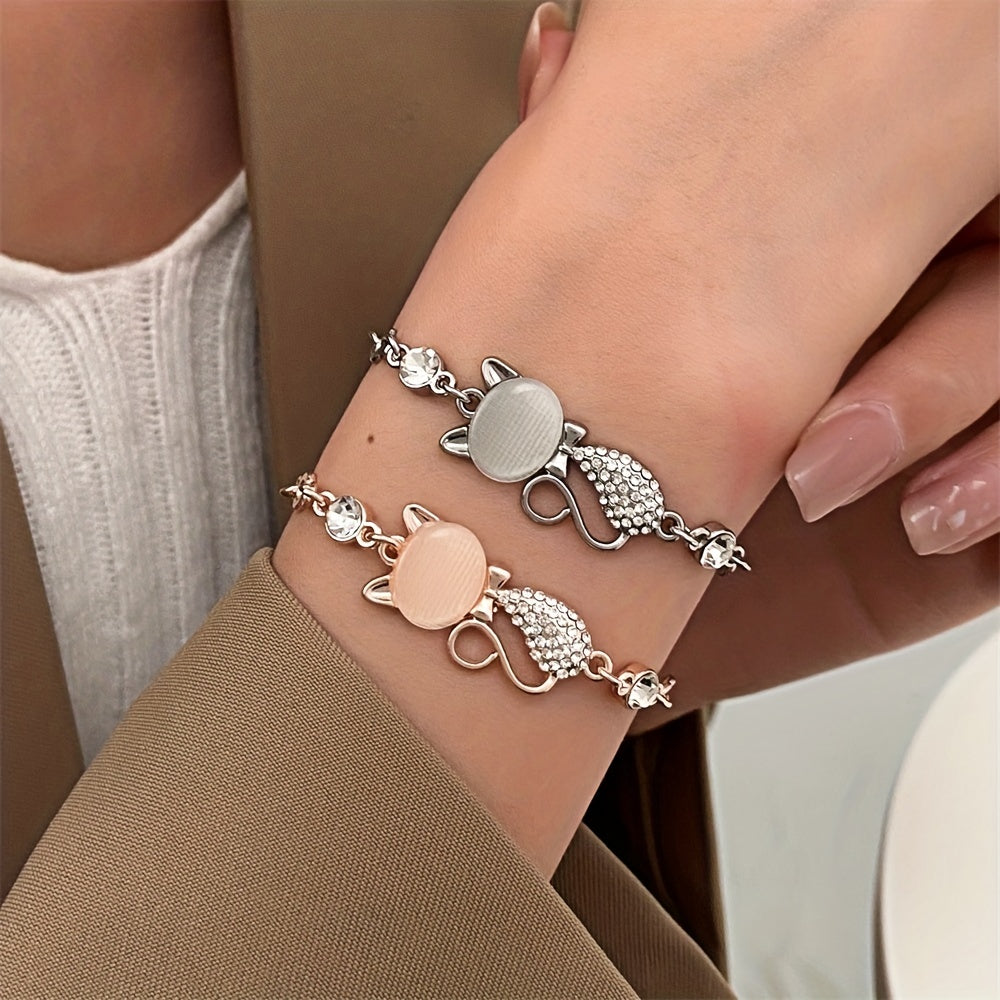 Exquisite Cat Eye Stone Cat Bracelet Bestie Bangle Bracelet Birthday Gift