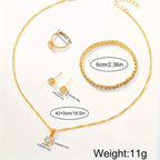 1 Piece Of Ladies' Quartz Watch And 6 Pieces Of Jewelry