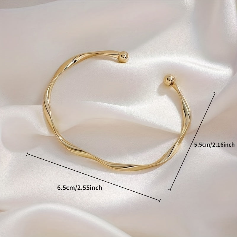 Fashionable And Simple Open Bracelet, Simple Silvery Adjustable Bracelet, Elegant Accessory For Women, Fashionable Small Design Bracelet
