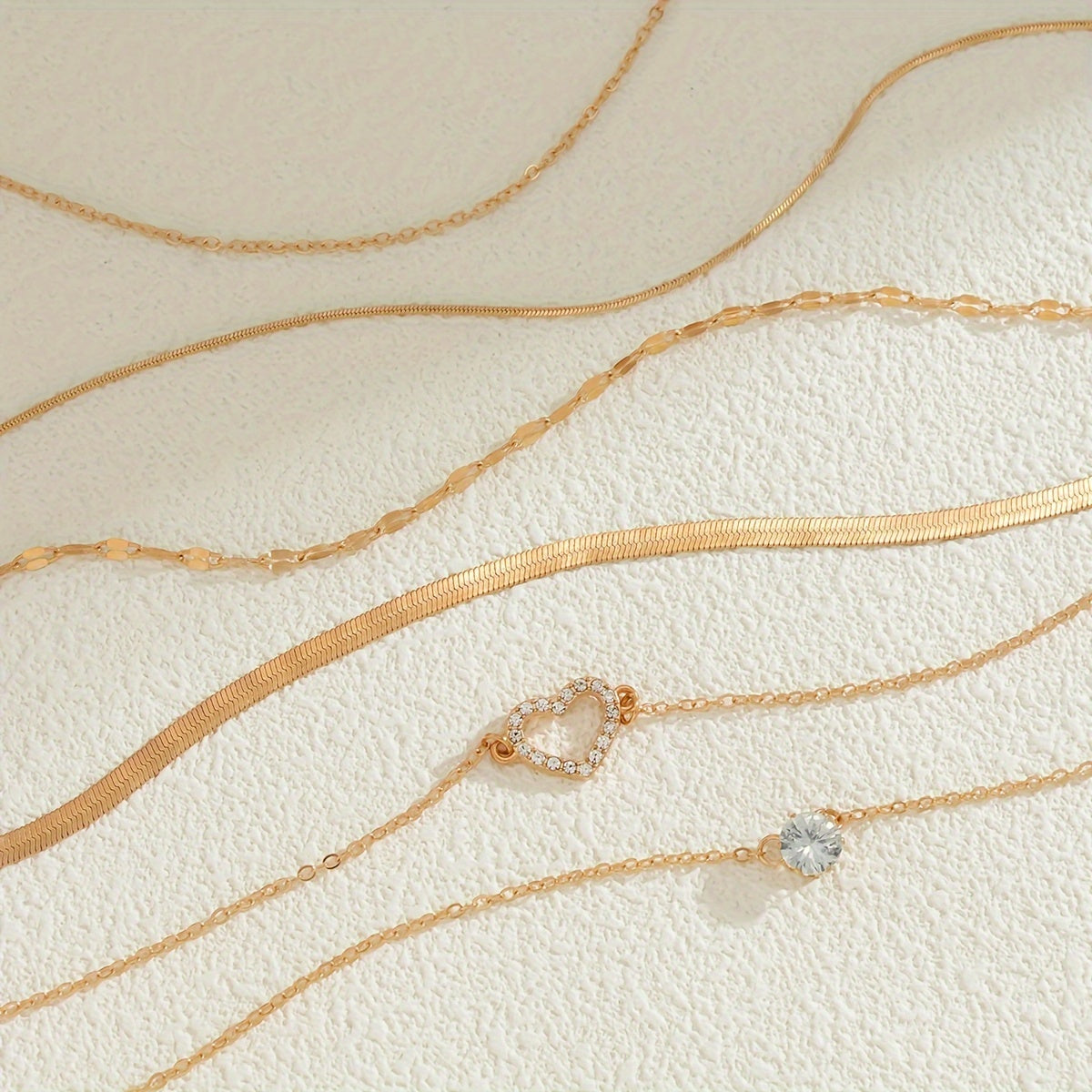 6pcs Golden Chokers Necklace Set For Women Girls, Pendant Necklace, Trendy Dainty Snake Chain Layered Necklaces For Jewelry Gifts