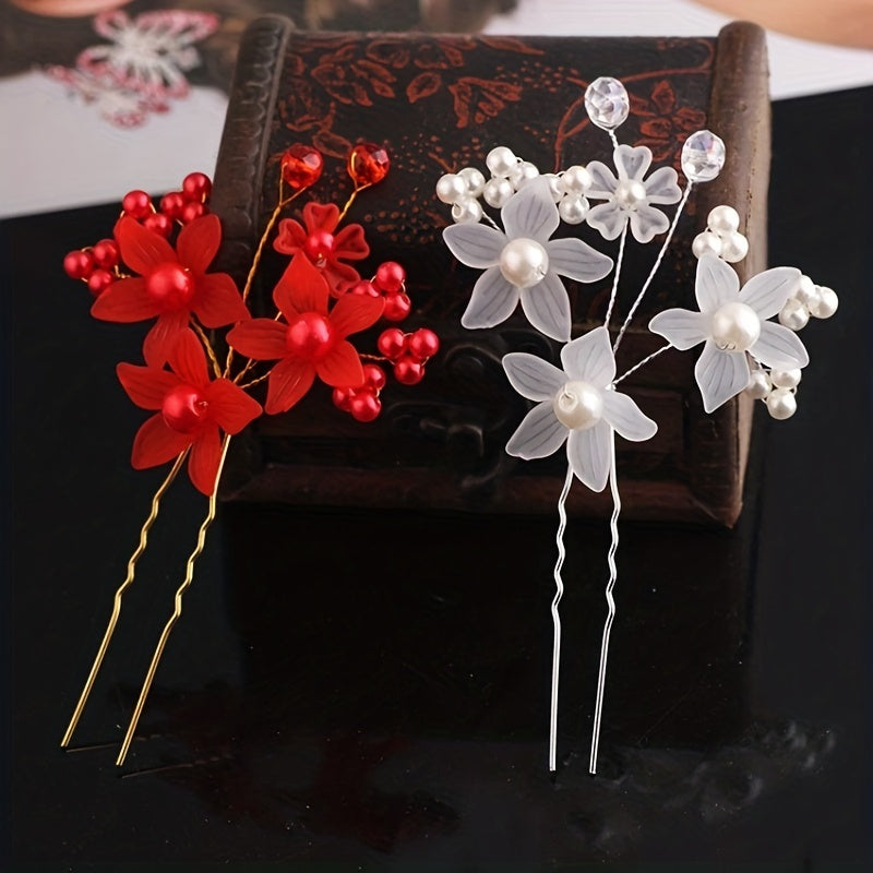 1pc Faux Pearl Hairpin U-shaped Hair Clip For Women Bridal Hair Accessories Pin Party Wedding Head Jewelry