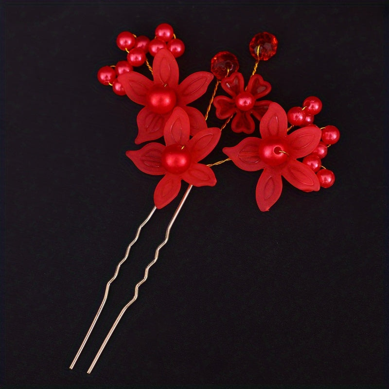 1pc Faux Pearl Hairpin U-shaped Hair Clip For Women Bridal Hair Accessories Pin Party Wedding Head Jewelry