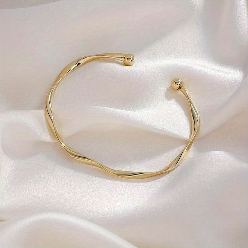 Fashionable And Simple Open Bracelet, Simple Silvery Adjustable Bracelet, Elegant Accessory For Women, Fashionable Small Design Bracelet
