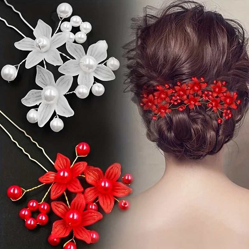 1pc Faux Pearl Hairpin U-shaped Hair Clip For Women Bridal Hair Accessories Pin Party Wedding Head Jewelry