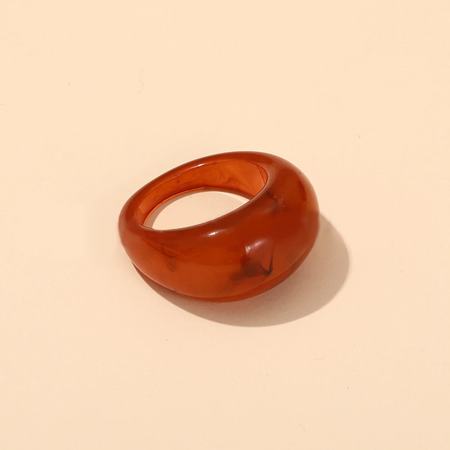 New Korean Colorful Acrylic Rings Vintage Round Rings For Women Big Kpop Finger Ring For Girls Punk Resin Ring Fashion Jewelry
