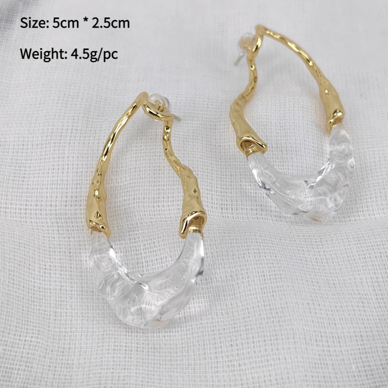 Fashion Jewelry European and American Design Irregular Earrings For Women Party Gifts Exaggerative Accessories 2025 Trend New