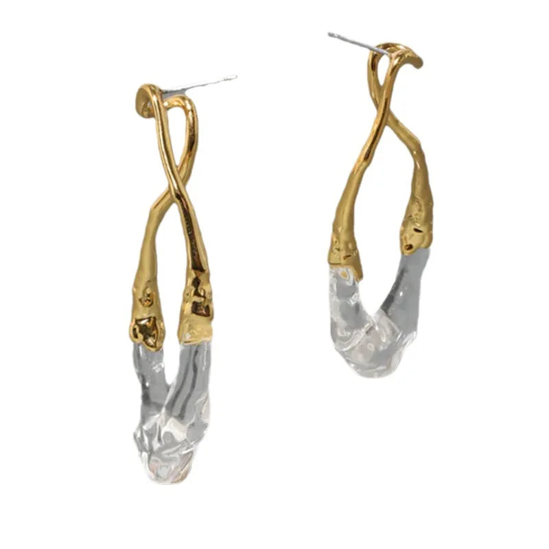 Fashion Jewelry European and American Design Irregular Earrings For Women Party Gifts Exaggerative Accessories 2025 Trend New