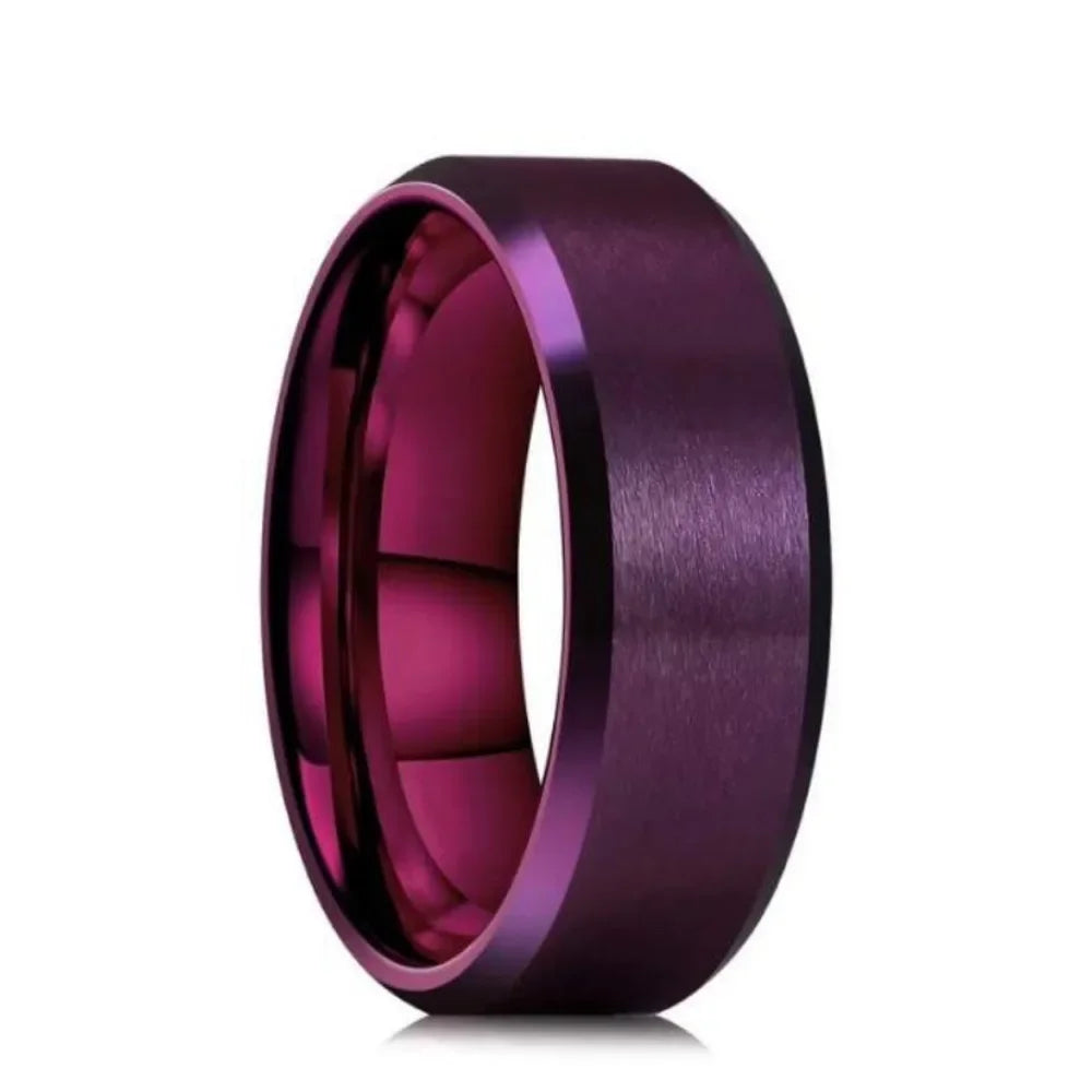 Stainless Steel Rings for Men, Colors: Black Golden Silvery Color, US Sizes 6-13, Men's Simple Band Rings