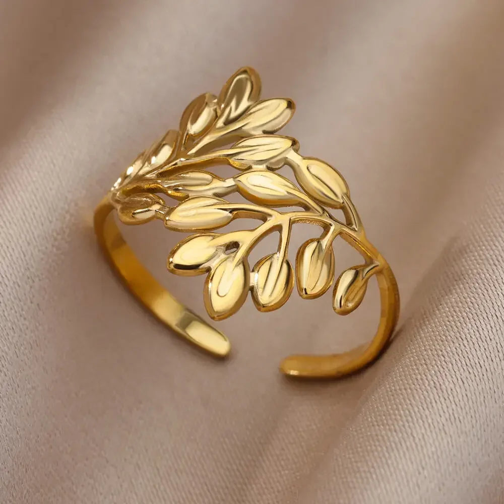 Stainless Steel Rings for Women Aesthetic Heart Gold Color Wedding Ring Vintage Waterproof Wedding Jewelry Prom Accessories Gift