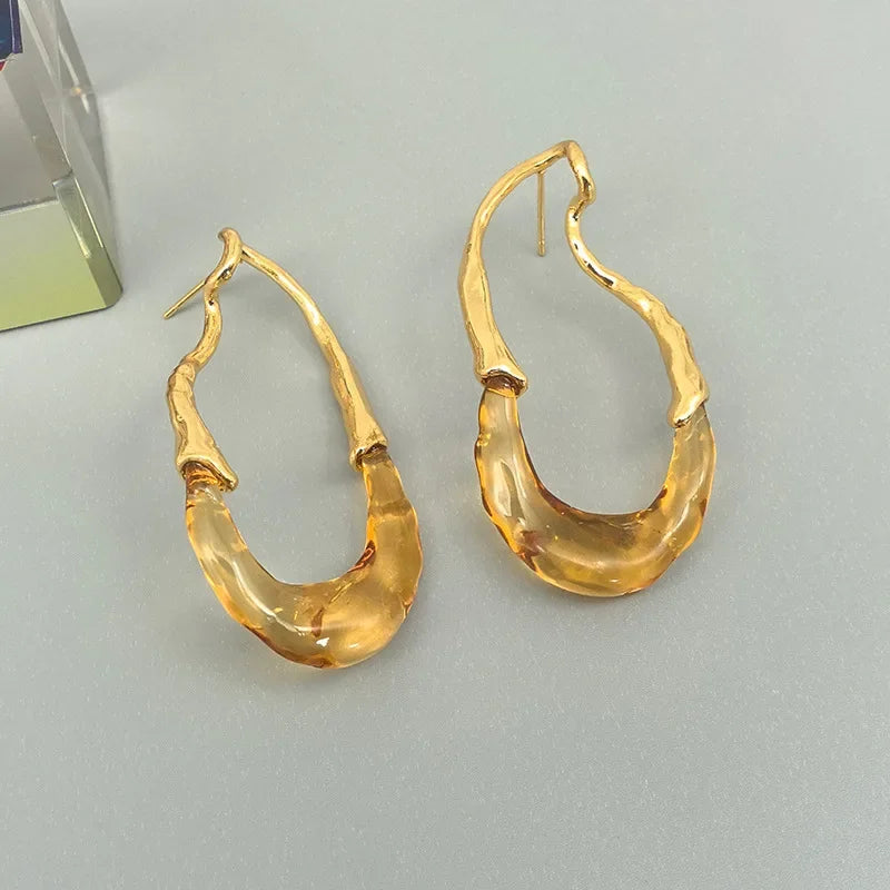 Fashion Jewelry European and American Design Irregular Earrings For Women Party Gifts Exaggerative Accessories 2025 Trend New