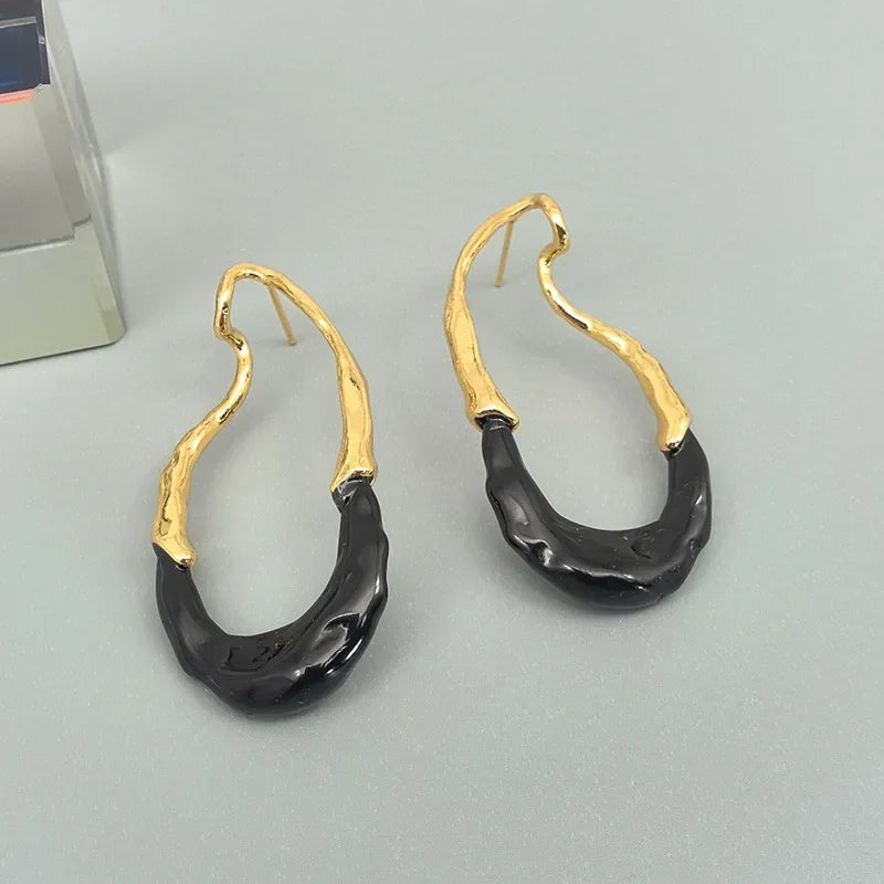 Fashion Jewelry European and American Design Irregular Earrings For Women Party Gifts Exaggerative Accessories 2025 Trend New