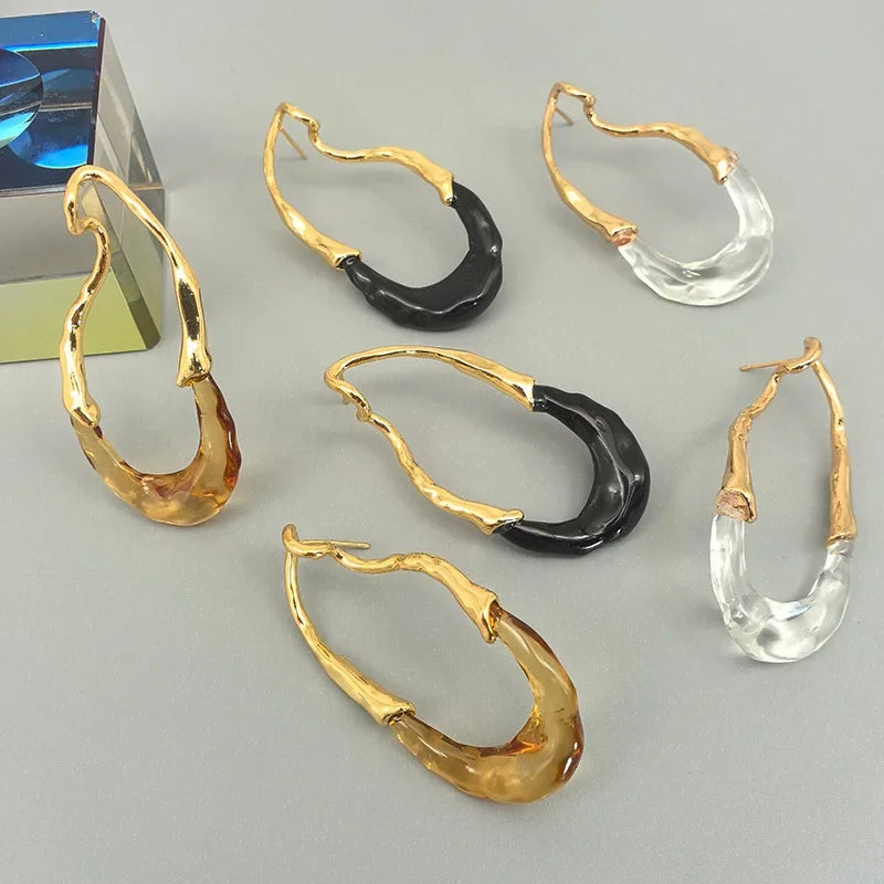 Fashion Jewelry European and American Design Irregular Earrings For Women Party Gifts Exaggerative Accessories 2025 Trend New