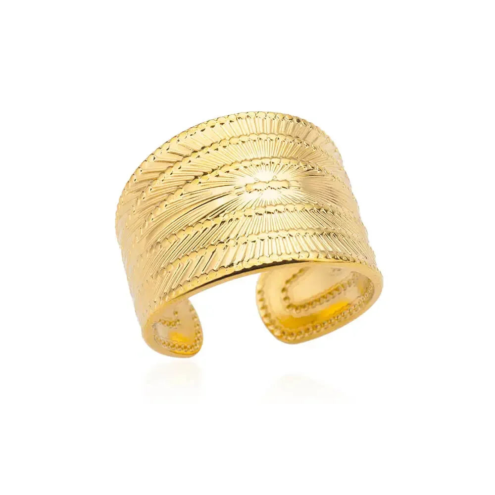 Stainless Steel Rings for Women Aesthetic Heart Gold Color Wedding Ring Vintage Waterproof Wedding Jewelry Prom Accessories Gift