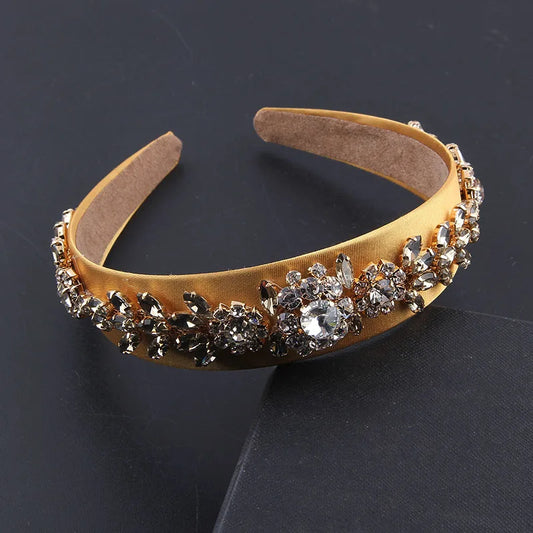 New Fashionable Baroque Inlaid Rhinestones Colorful Hair Bands Gorgeous Personalized Gift Hair Accessories 845