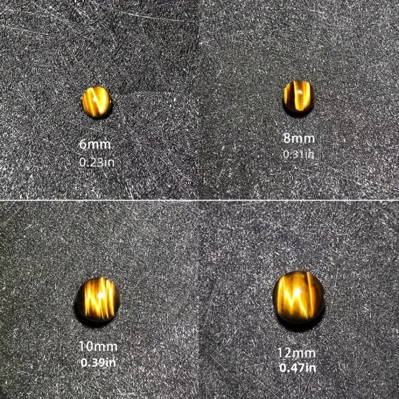 [Natural Tiger Eye Stone] High Quality Natural Tiger Eye Stone Bracelet, 6mm 8mm 10mm 12mm, Yellow Eye Stone