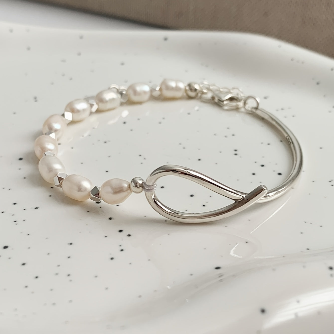 100% Real 925 Sterling Silver Bracelet for Women Natural Bangle Elegant Decor Bracelet for Wedding
