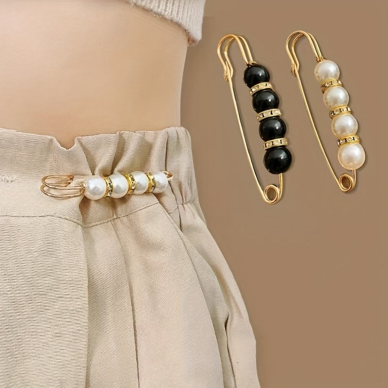 1 Exquisite and Elegant Beaded Waist Pin for Jeans, Fixing Clothes Pants Skirts to Tighten the Midsection - Handmade Jewelry Gift