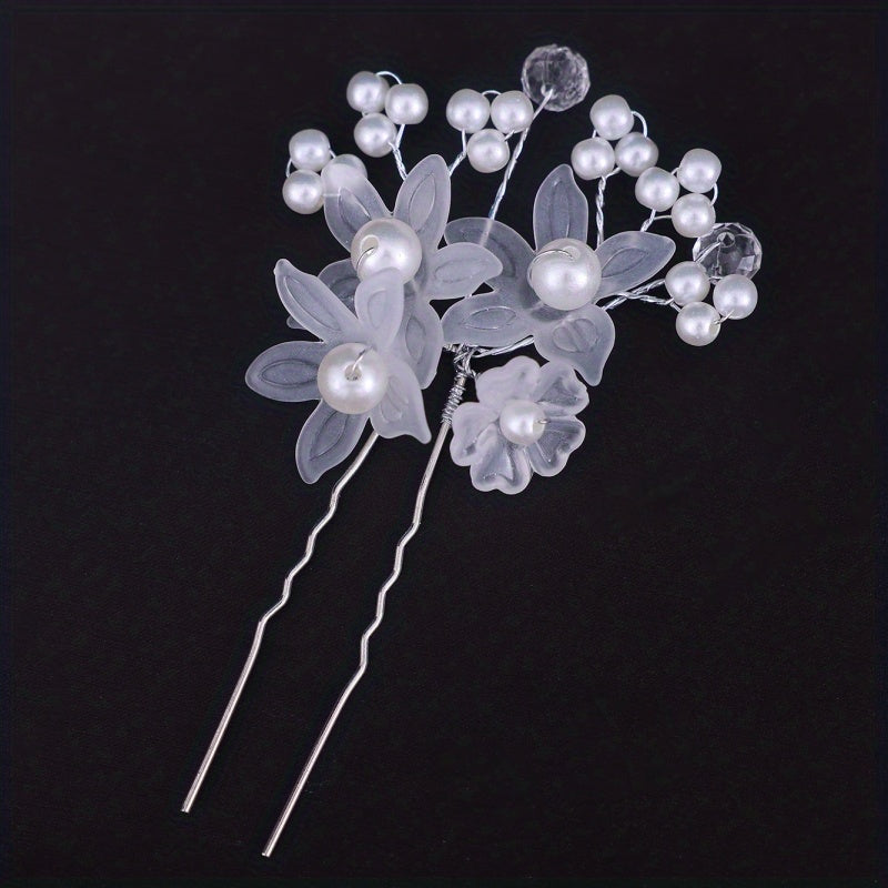 1pc Faux Pearl Hairpin U-shaped Hair Clip For Women Bridal Hair Accessories Pin Party Wedding Head Jewelry