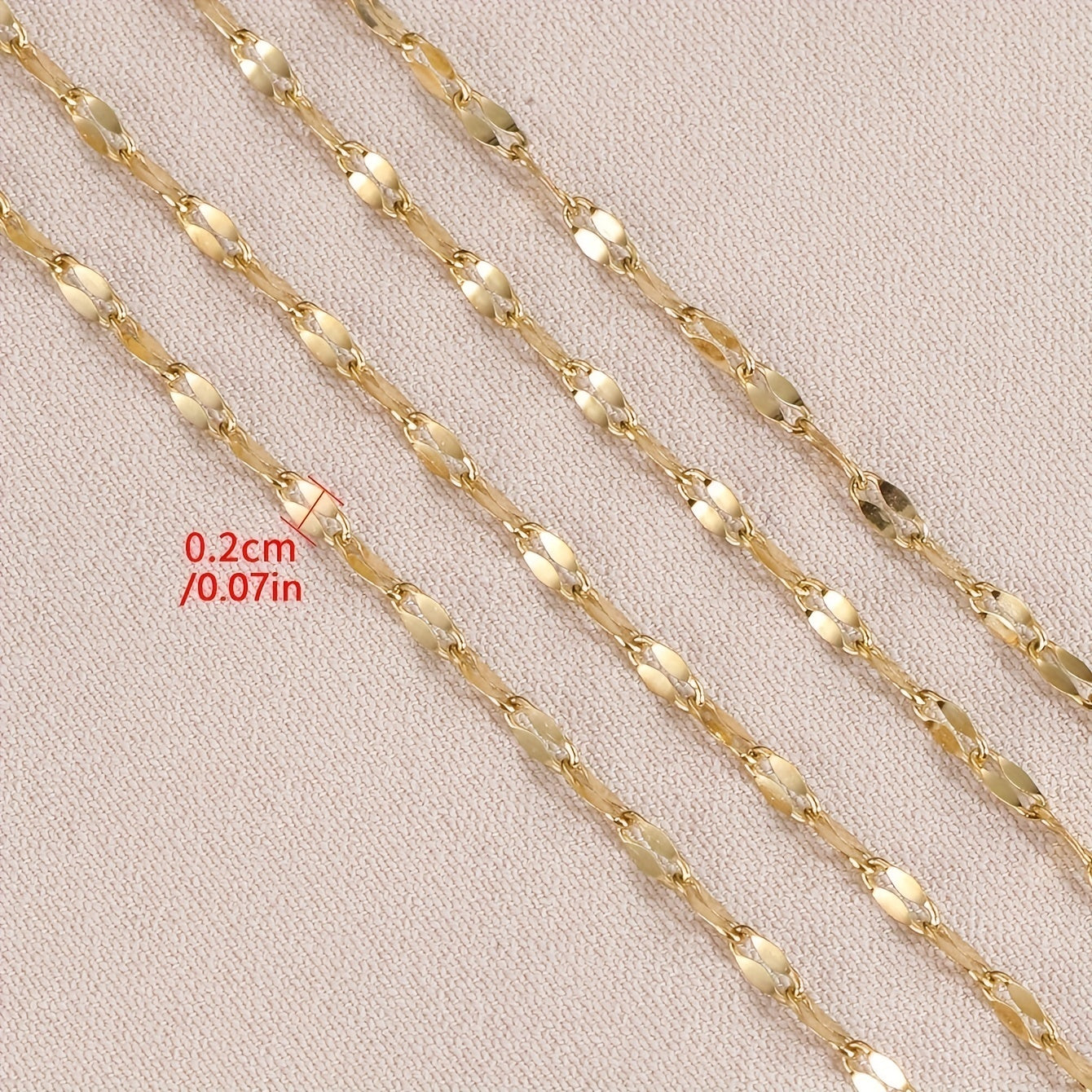 2Meters/78.74inch Golden Stainless Steel Lips Chains For Necklace Choker Bracelet Jewelry Making DIY Components Chain Accessories No Fade
