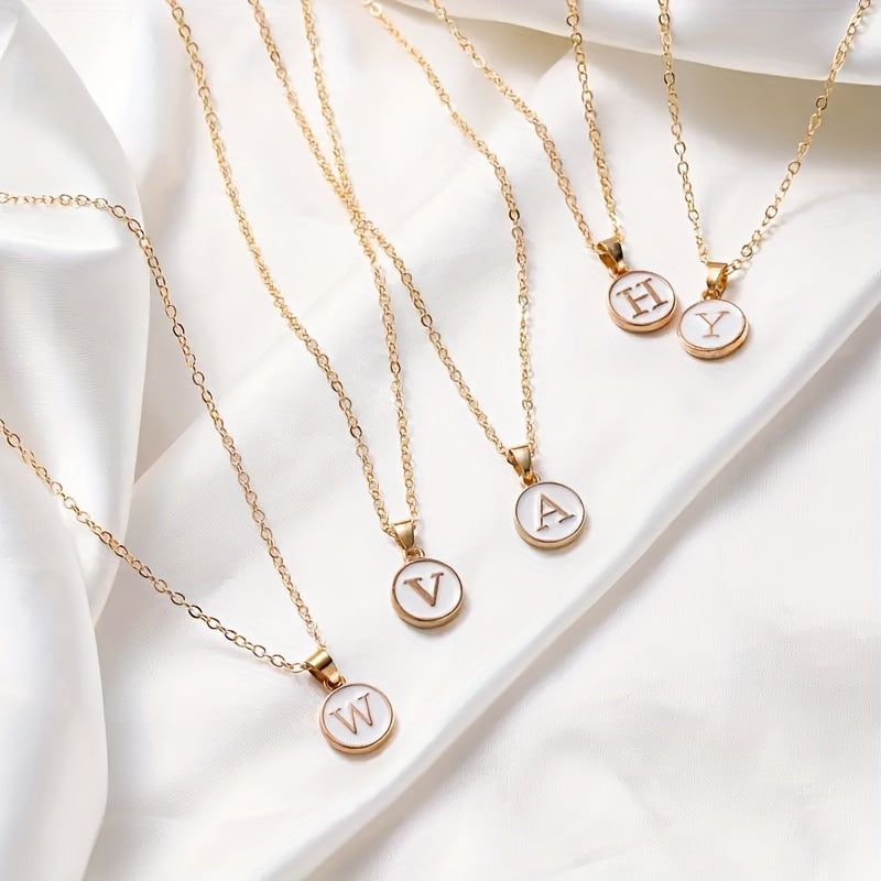 Golden-Tone A-Z Initial Letter Pendant Necklace for Women - Minimalist Jewelry with Delicate Chain, Casual Attire & Gift Idea, Year-Round Versatile Style, Stylish Accessory, Sleek Design, Fine Craftsmanship, Fashion Lovers