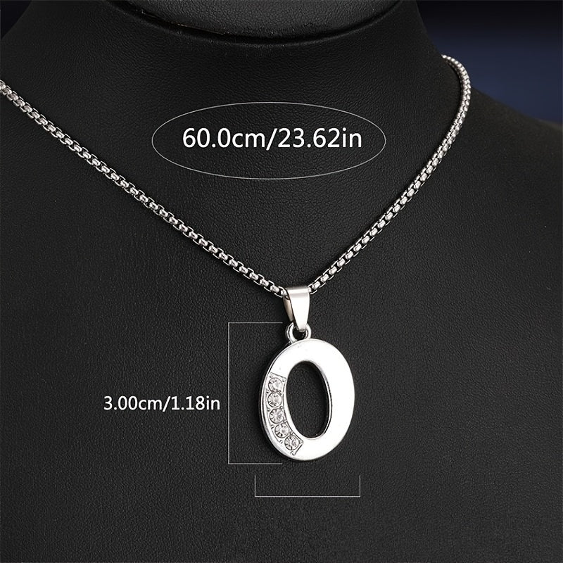 Elegant Silvery Alphabet Pendant Necklaces - "A" to "D" with Sparkling Stones, Stainless Steel, Perfect for Couples, Birthdays, and Holidays, Fashion Jewelry|Personalized Gift|Durable Chain, Name Necklace